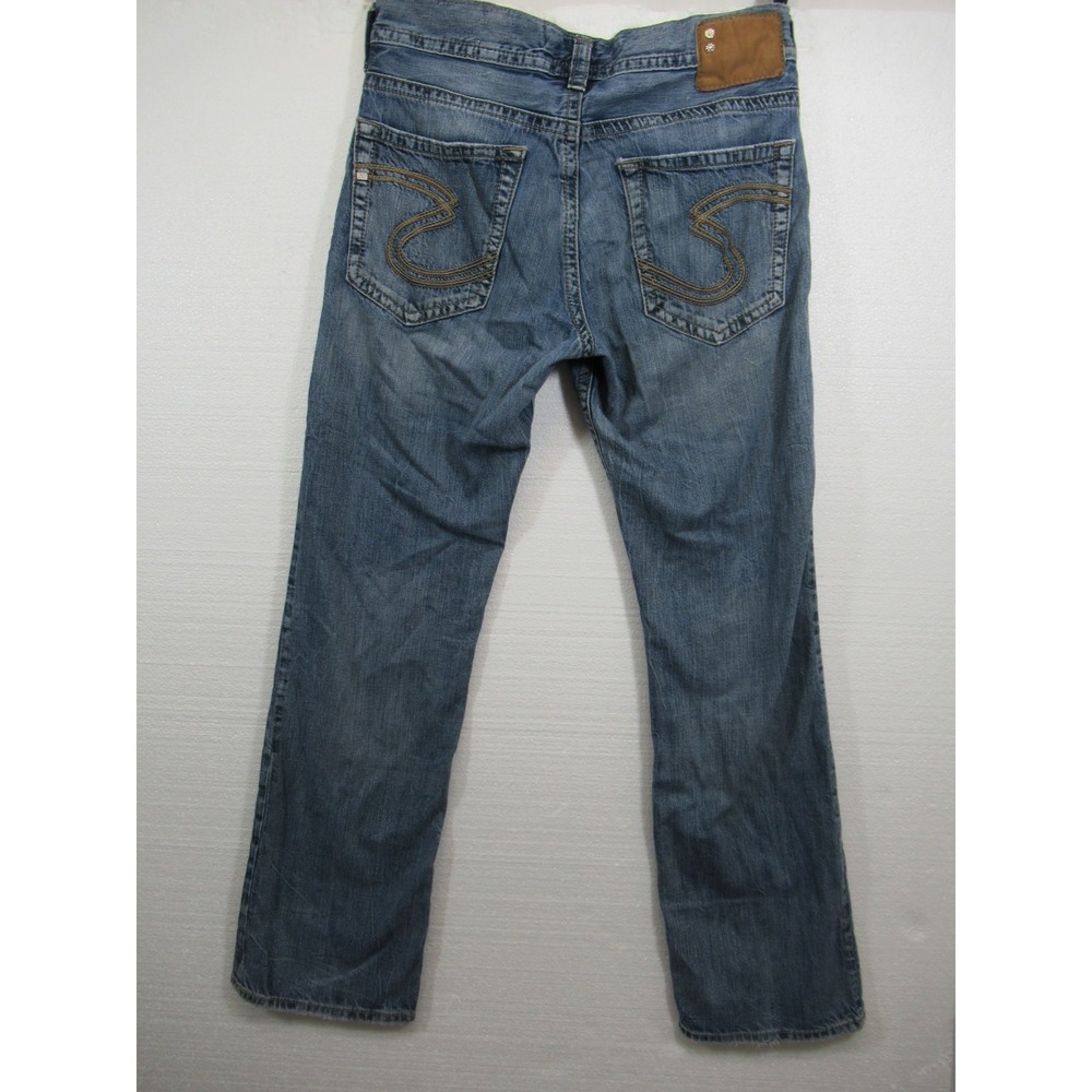 Silver Jeans Co Zac Straight Leg Jeans Men 31x34 Actual 30x33 Distressed